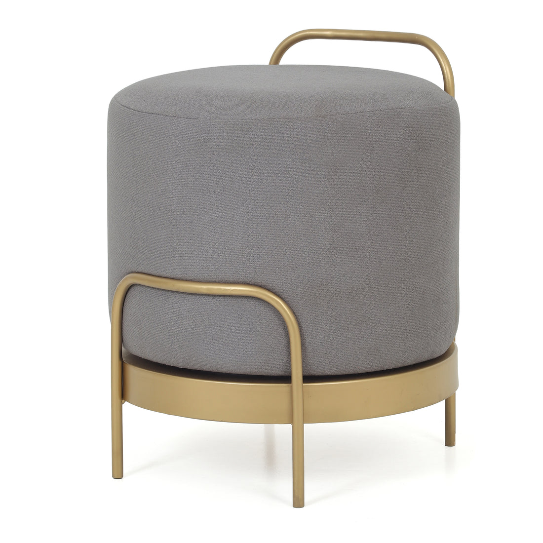 Cassius Pouffe Gold with Dark Grey