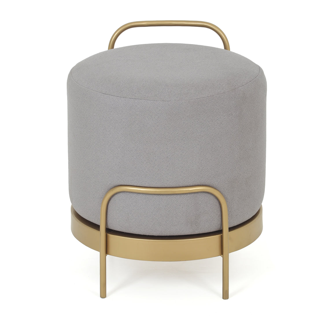 Cassius Pouffe Gold with Light Grey