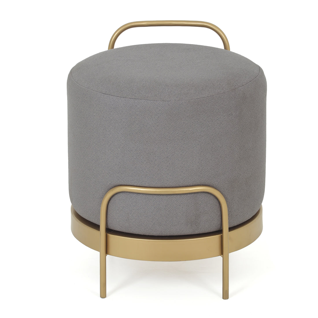 Cassius Pouffe Gold with Dark Grey