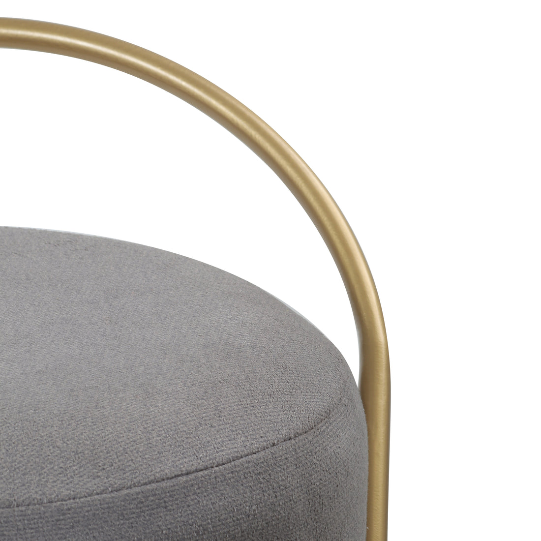 Bennett Pouffe Gold with Dark Grey