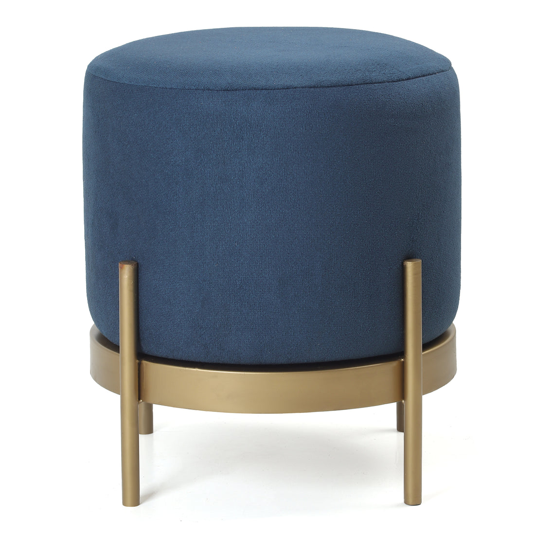 Austin Pouffe Gold with Blue