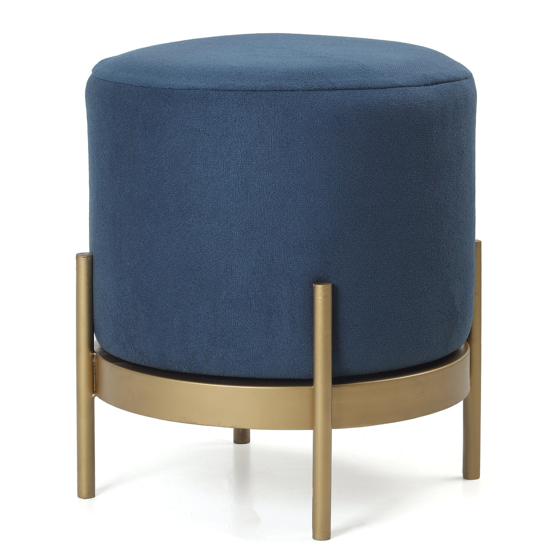 Austin Pouffe Gold with Blue