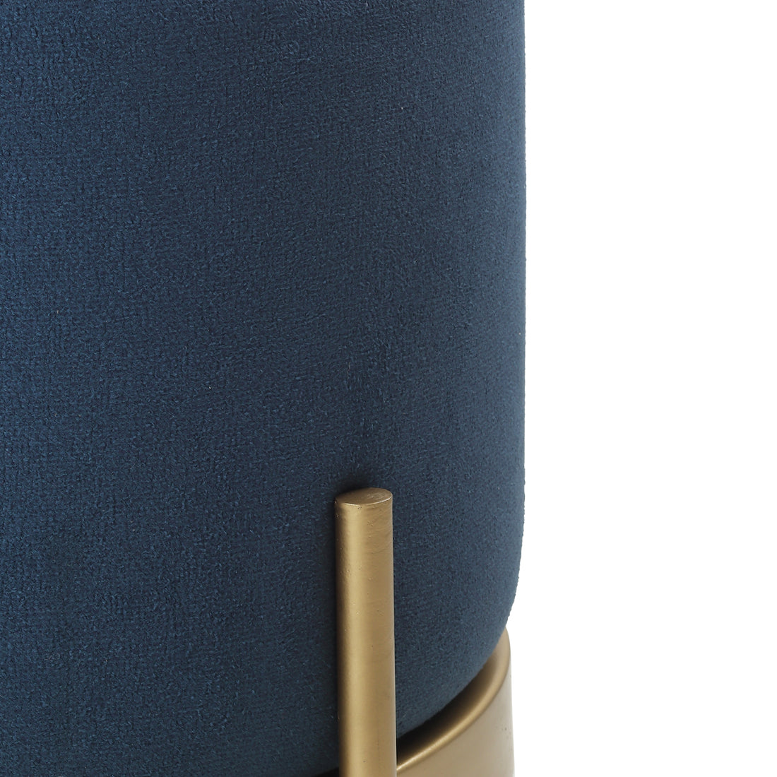 Austin Pouffe Gold with Blue