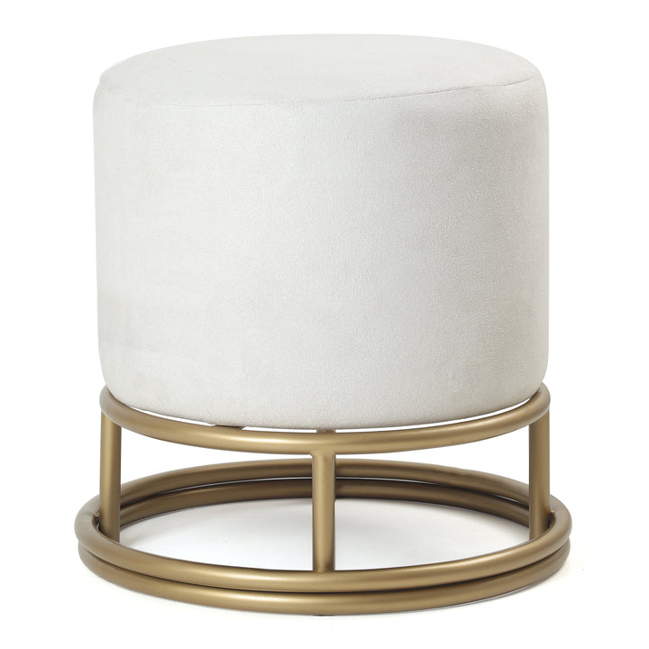 Lucas Pouffe Gold with Off White