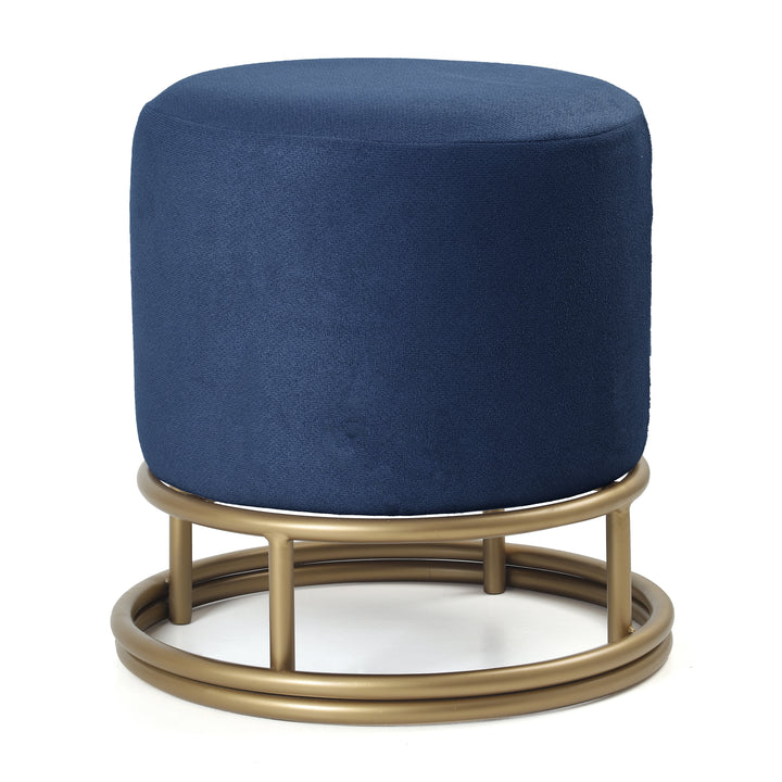 Lucas Pouffe Gold with Blue