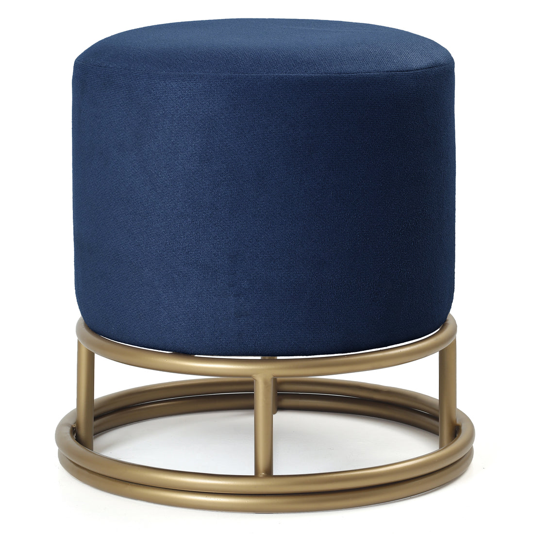 Lucas Pouffe Gold with Blue