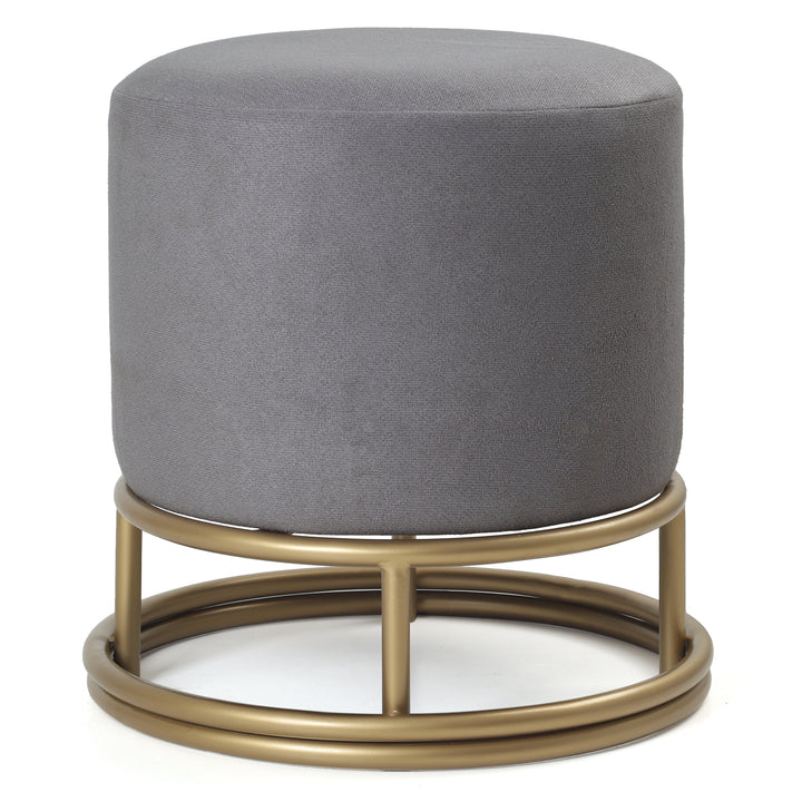 Lucas Pouffe Gold with Dark Grey