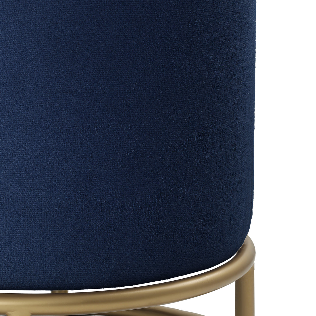 Lucas Pouffe Gold with Blue