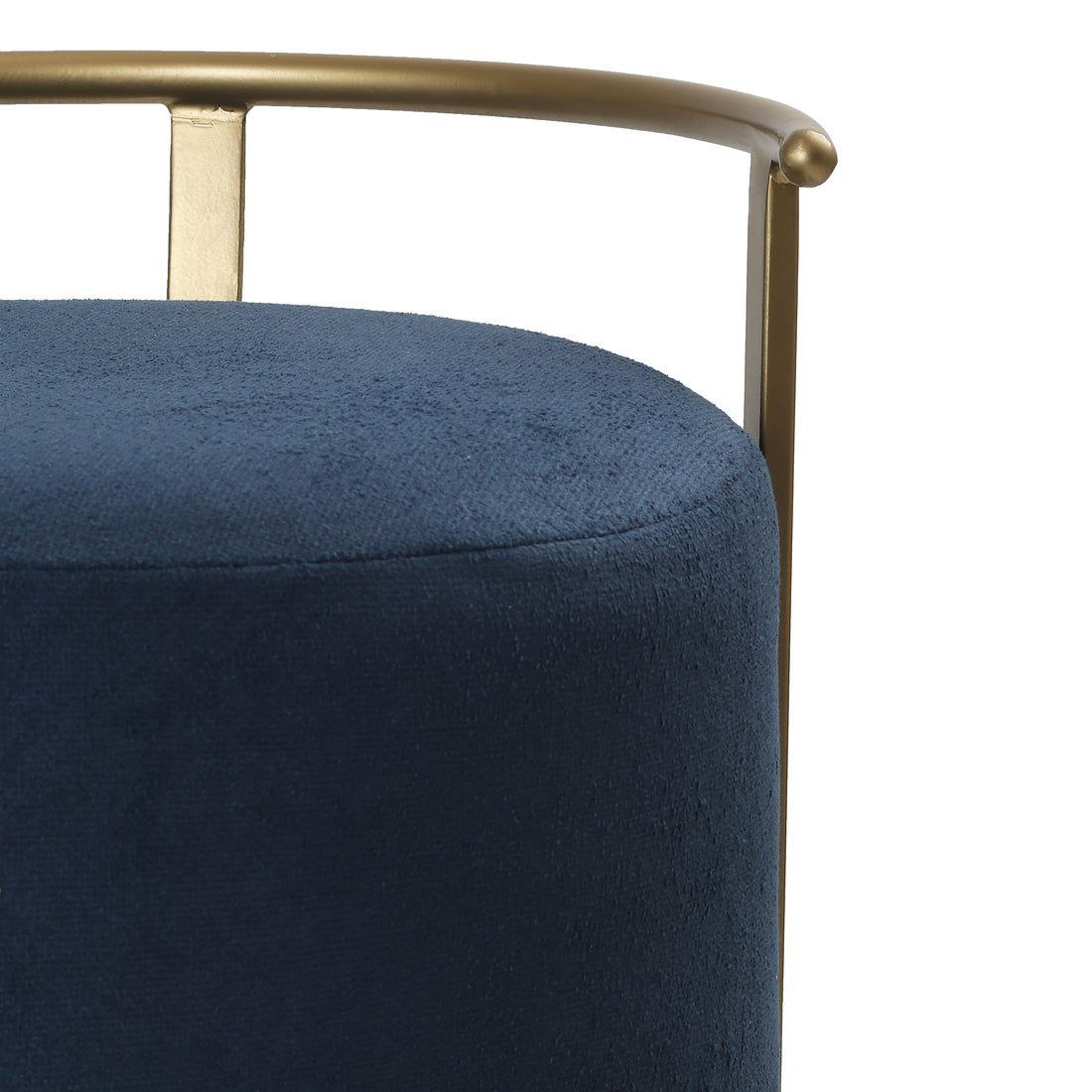 Leo Pouffe Gold with Blue