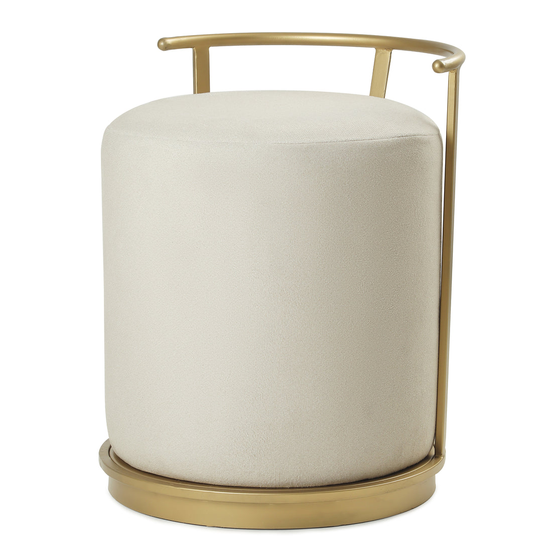 Leo Pouffe Gold with Off White