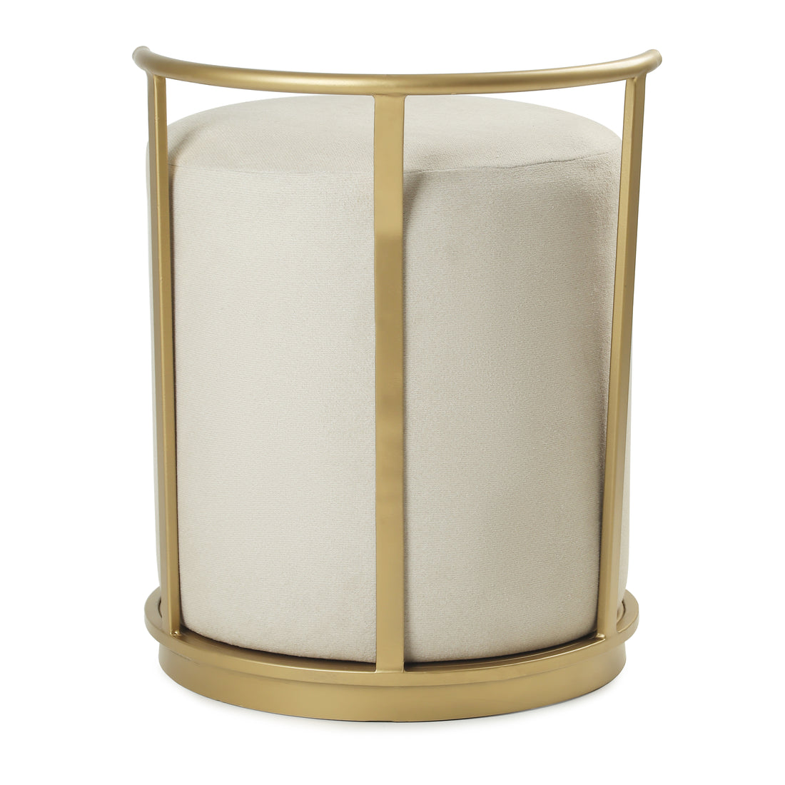 Leo Pouffe Gold with Off White