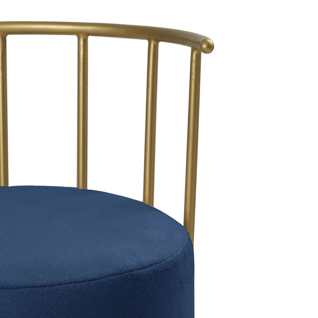 Roman Pouffe Gold with Blue