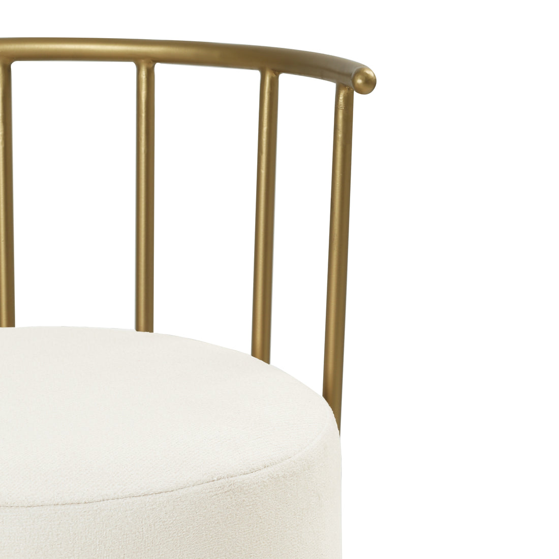 Roman Pouffe Gold with White