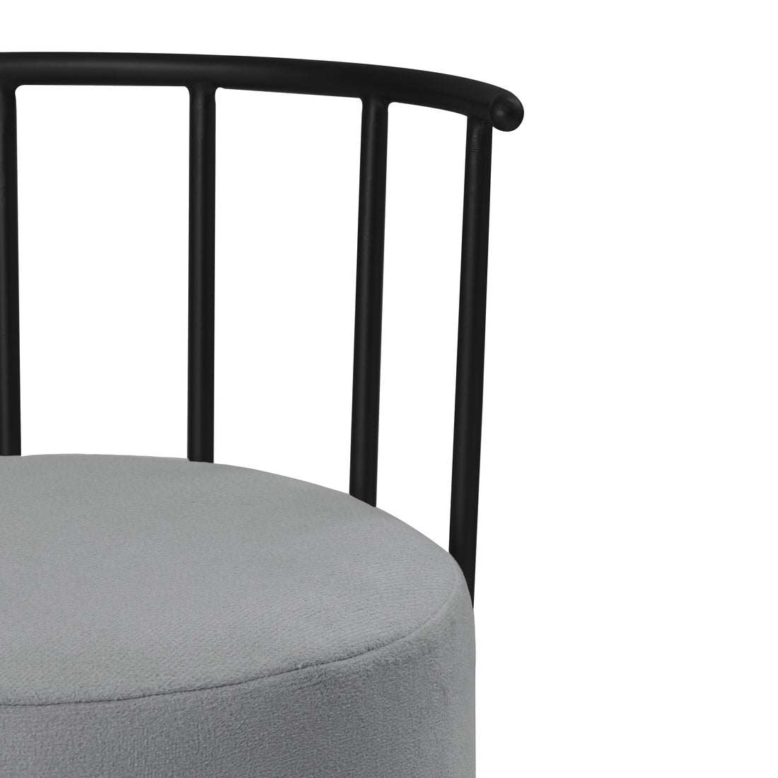 Roman Pouffe Black with Dark Grey