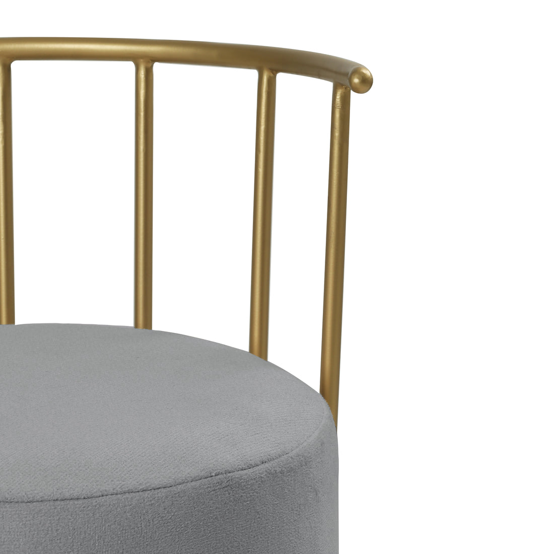 Roman Pouffe Gold with Dark Grey