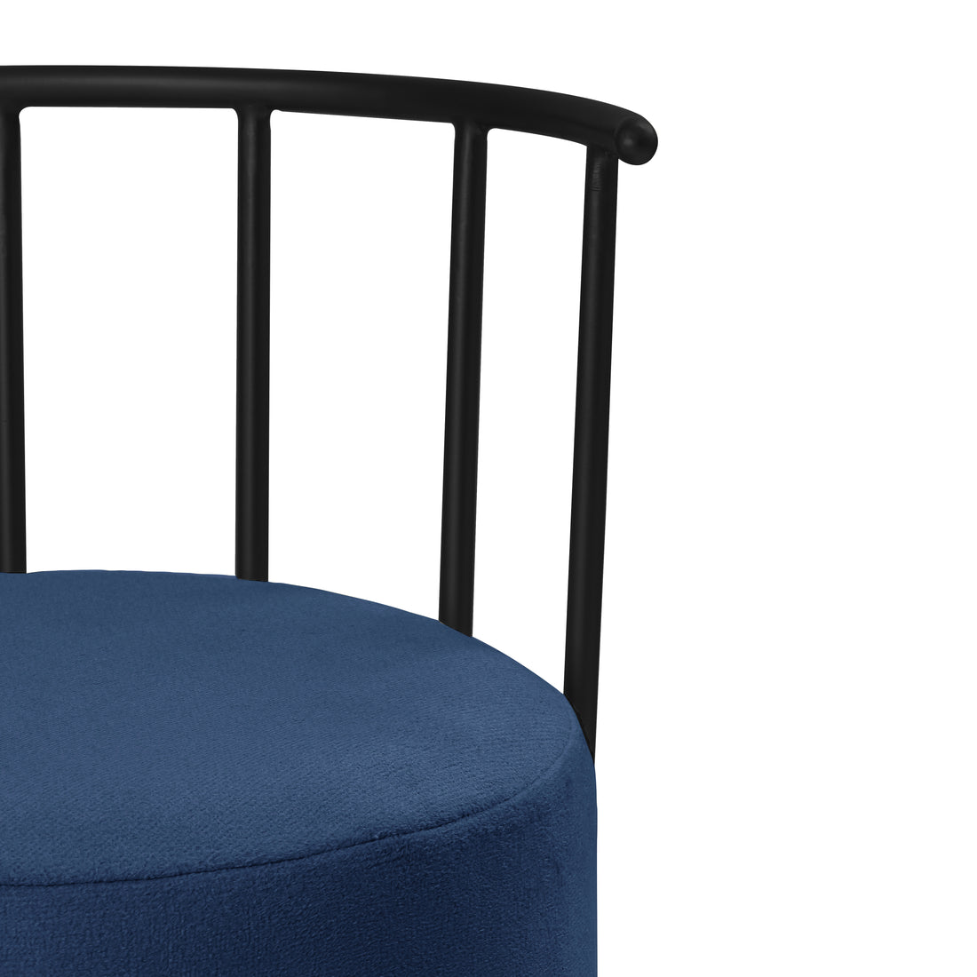 Roman Pouffe Black with Blue