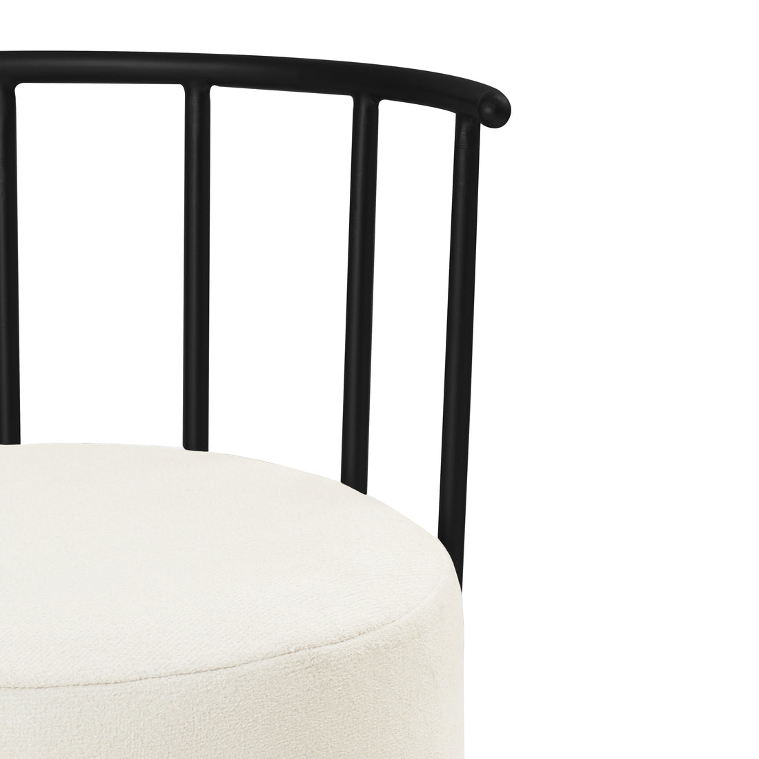 Roman Pouffe Black with White