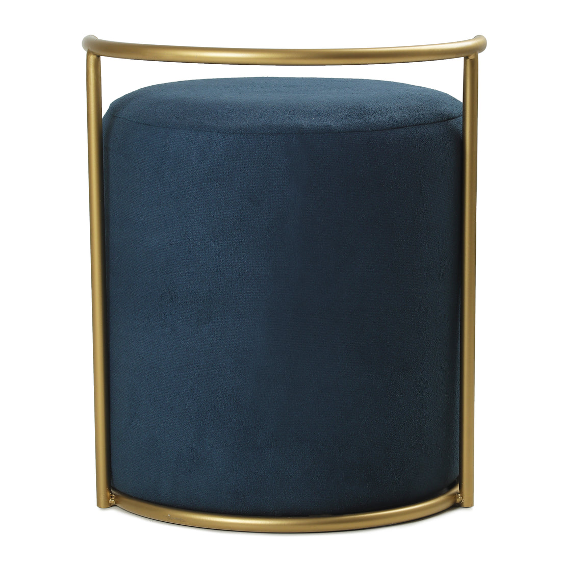 Atticus Pouffe Gold with Blue