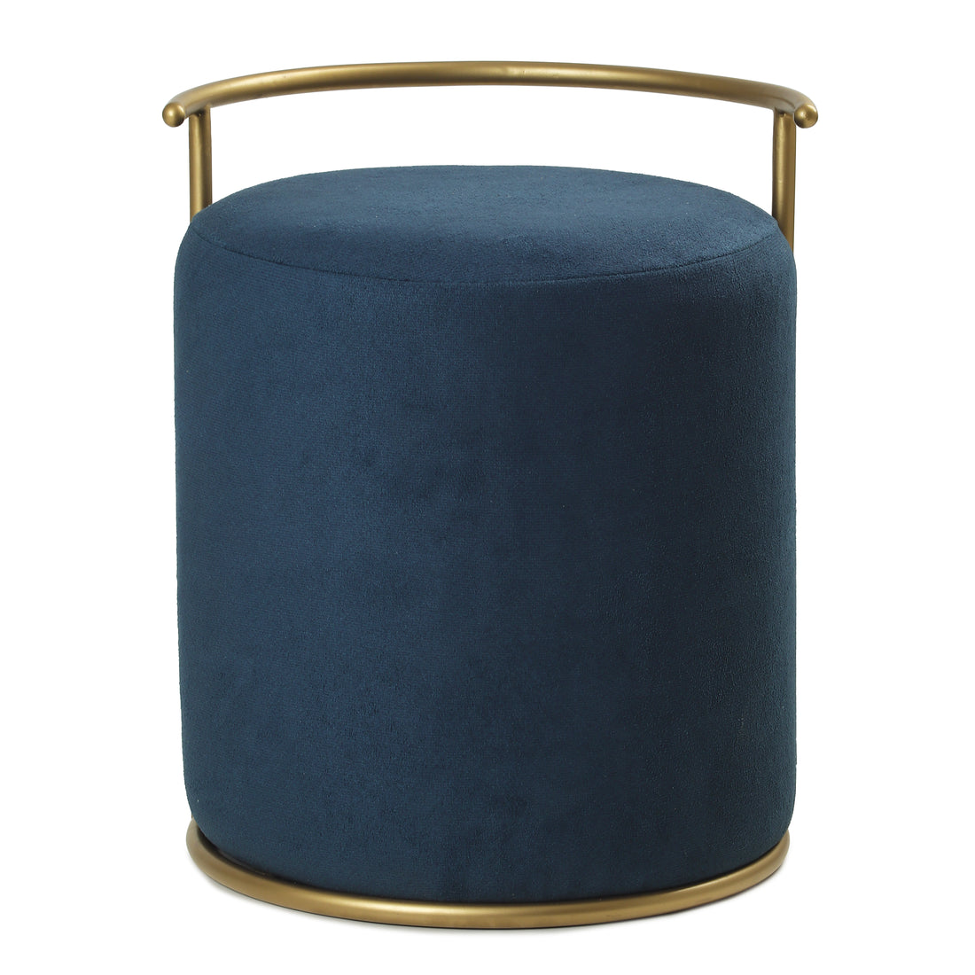 Atticus Pouffe Gold with Blue