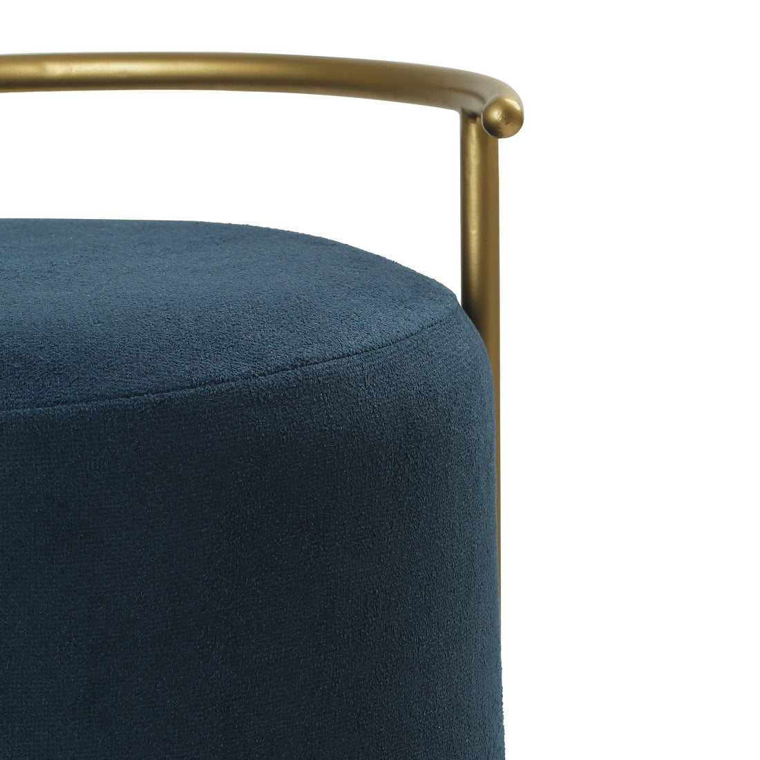 Atticus Pouffe Gold with Blue