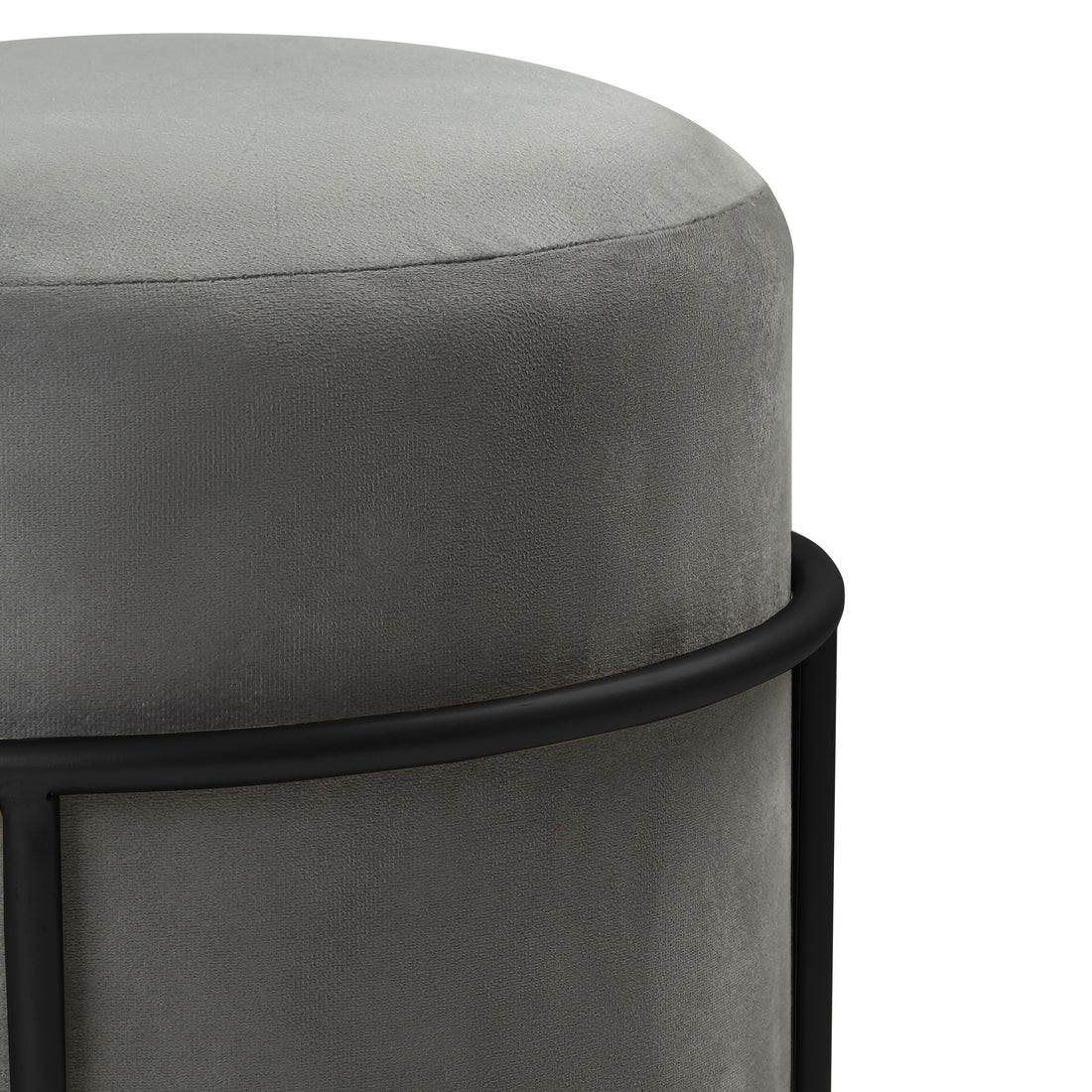 Miles 2 in 1 Pouffe Black with Grey