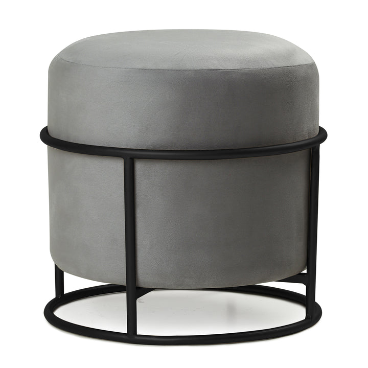 Miles 2 in 1 Pouffe Black with Grey