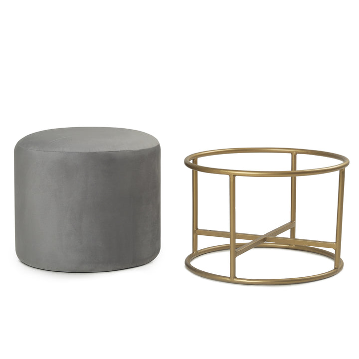 Miles 2 in 1 Pouffe Gold with Grey