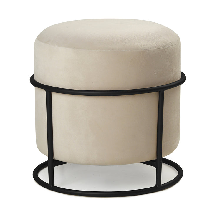 Miles 2 in 1 Pouffe Black with Off White