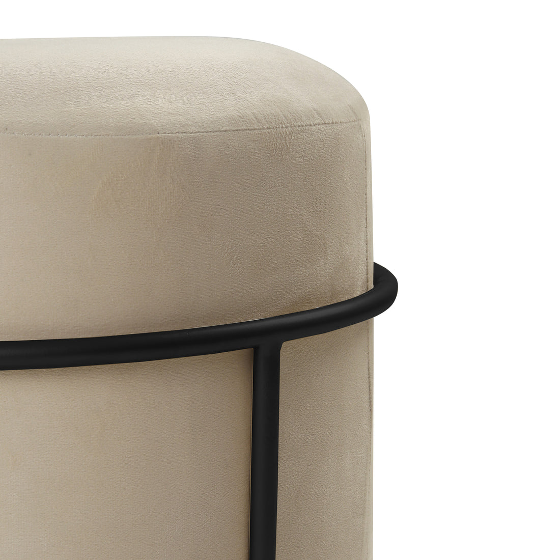 Miles 2 in 1 Pouffe Black with Off White