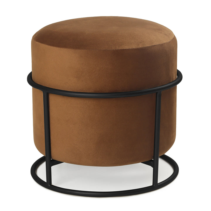 Miles 2 in 1 Pouffe Black with Brown