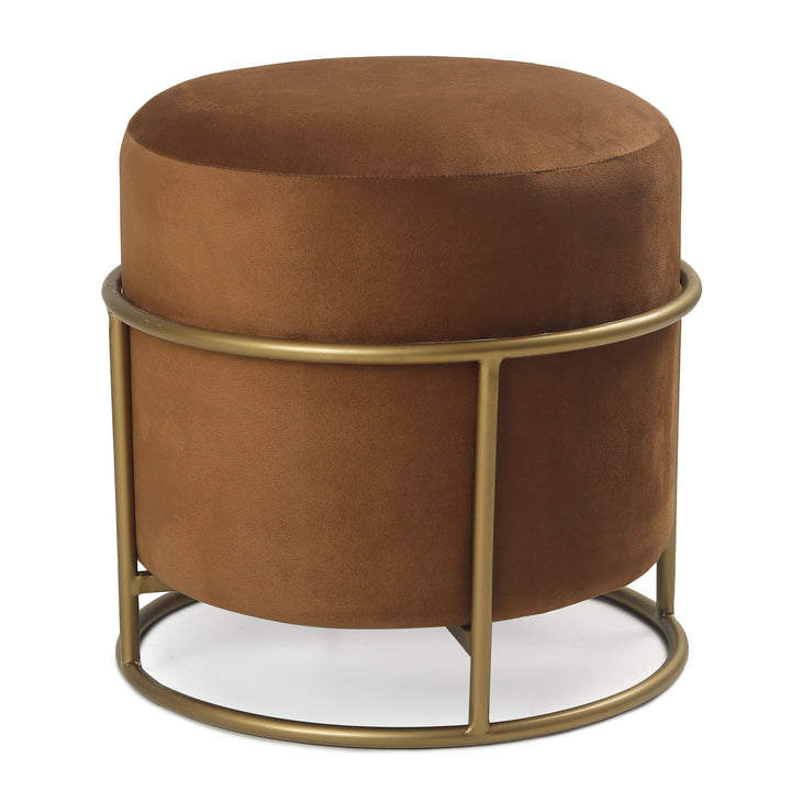 Miles 2 in 1 Pouffe Gold with Brown