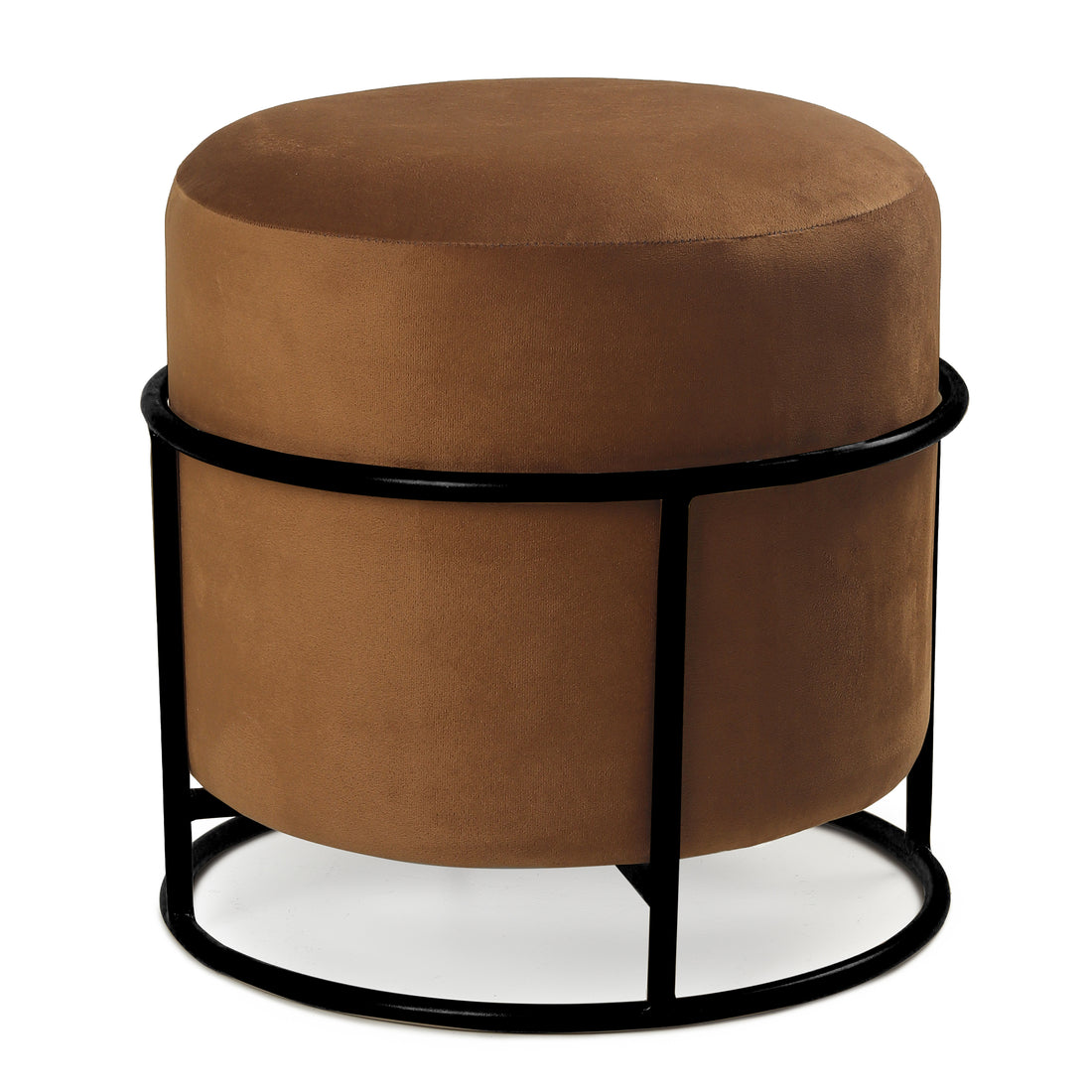 Miles 2 in 1 Pouffe Black with Brown