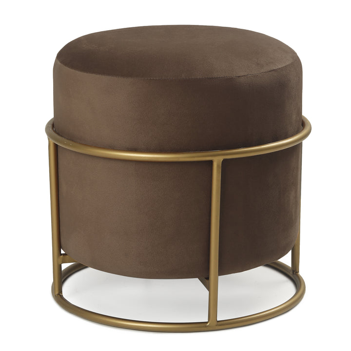 Miles 2 in 1 Pouffe Gold with Taupe