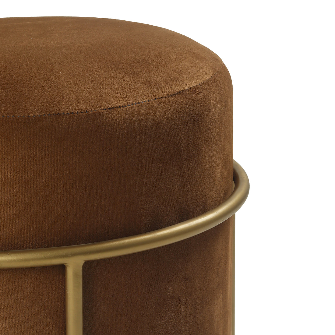 Miles 2 in 1 Pouffe Gold with Brown