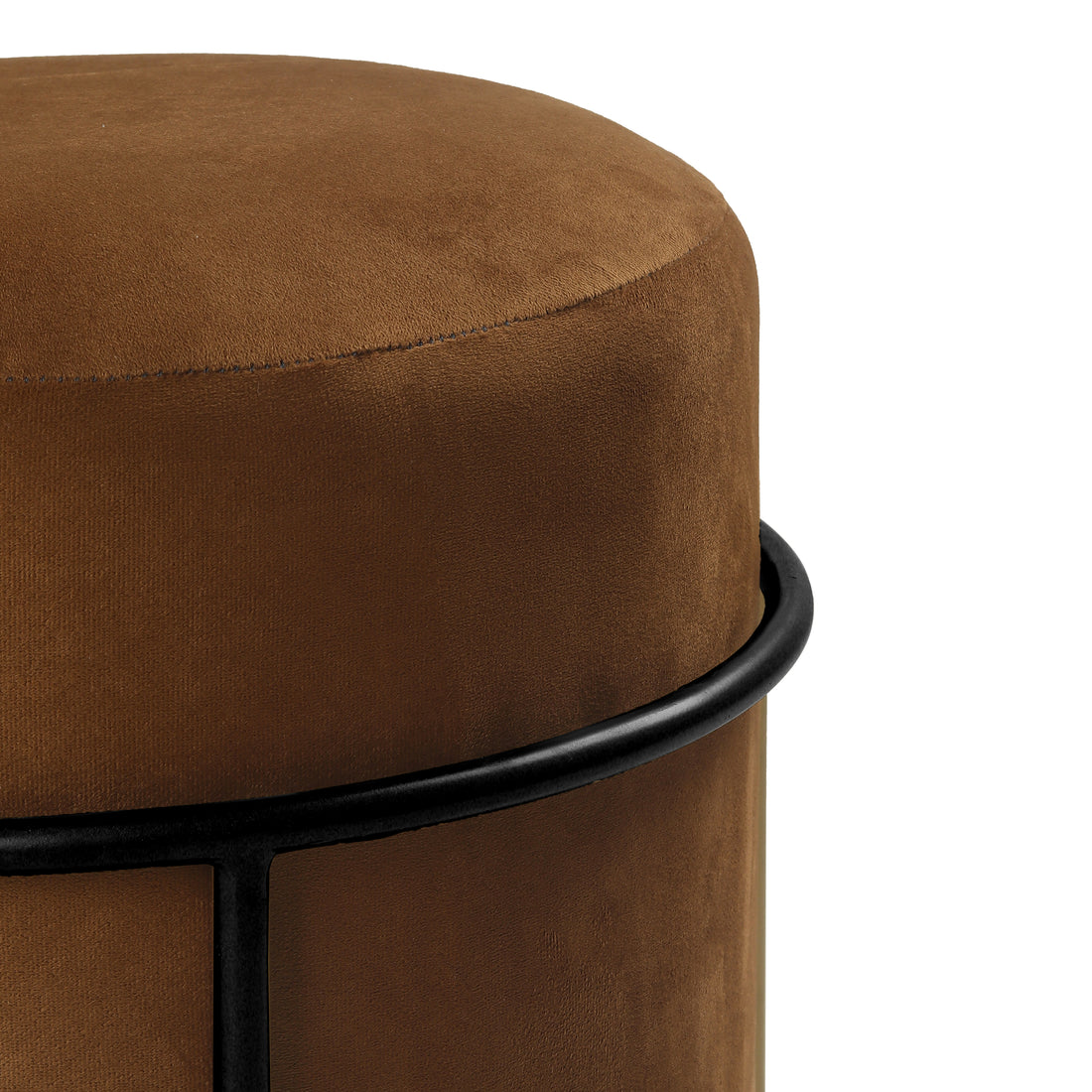 Miles 2 in 1 Pouffe Black with Brown