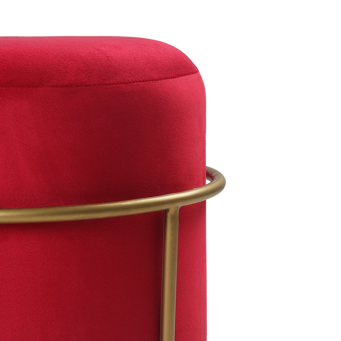 Miles 2 in 1 Pouffe Gold with Red