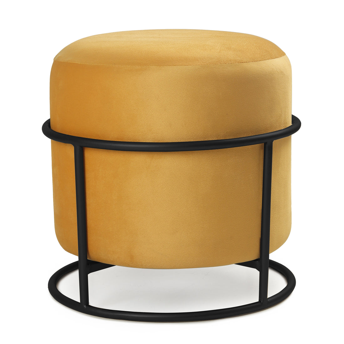 Miles 2 in 1 Pouffe Black with Yellow