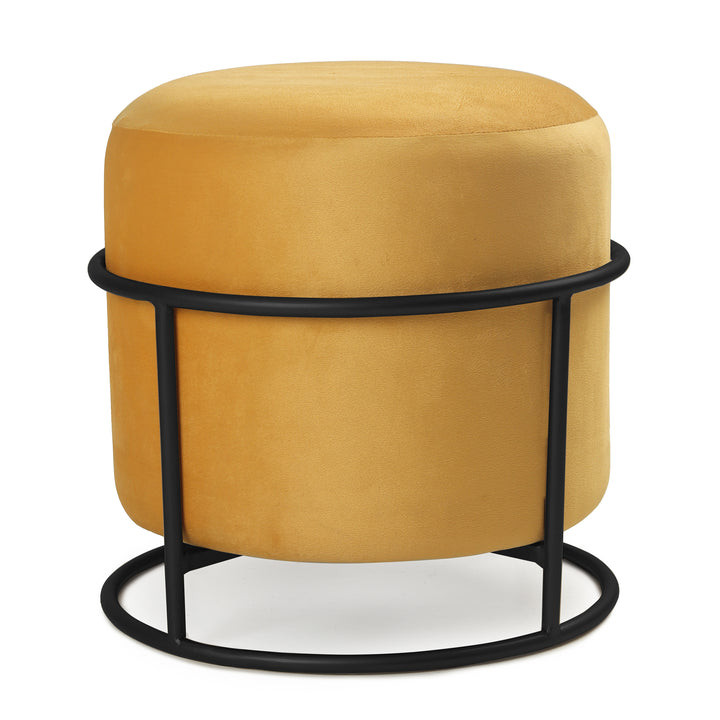 Miles 2 in 1 Pouffe Black with Yellow