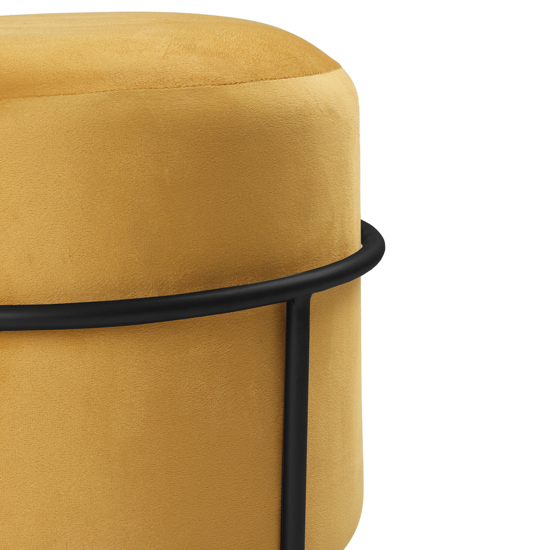 Miles 2 in 1 Pouffe Black with Yellow