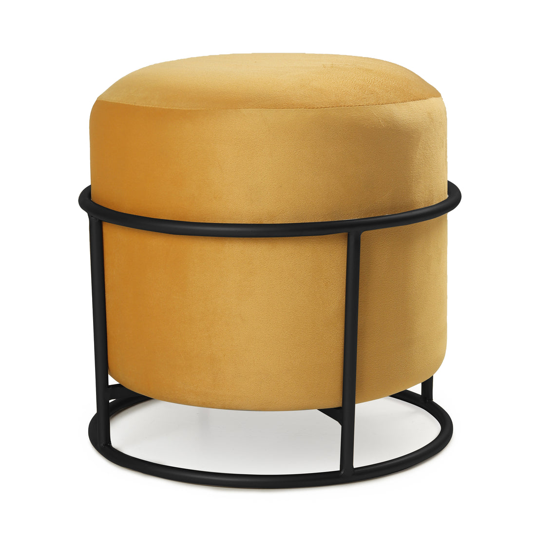 Miles 2 in 1 Pouffe Black with Yellow