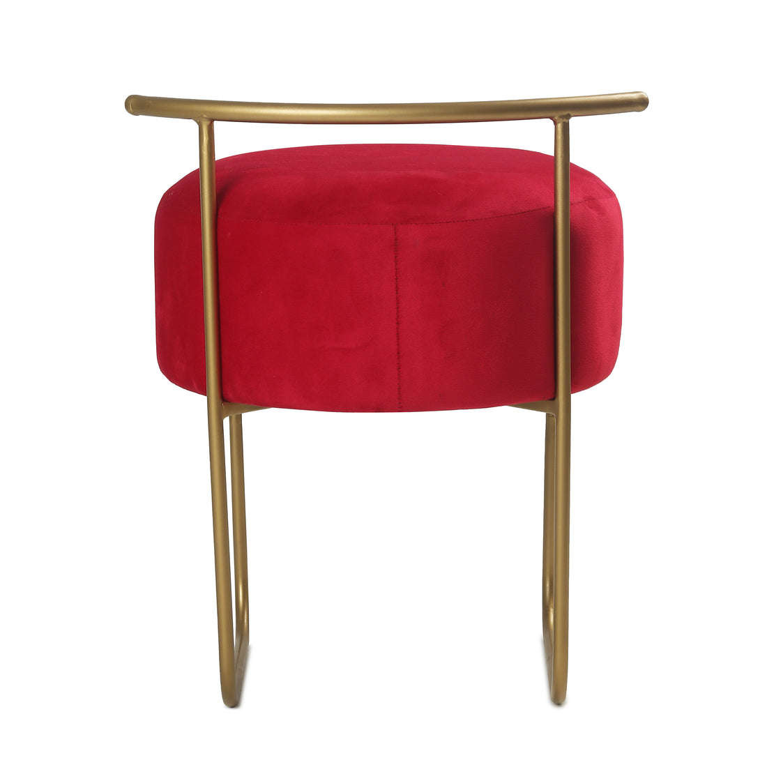 Jude Pouffe Gold with Red