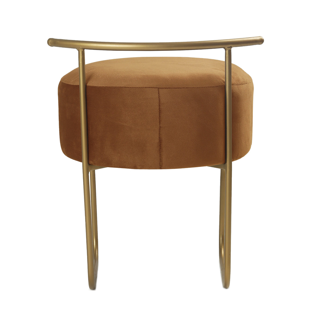 Jude Pouffe Gold with Brown