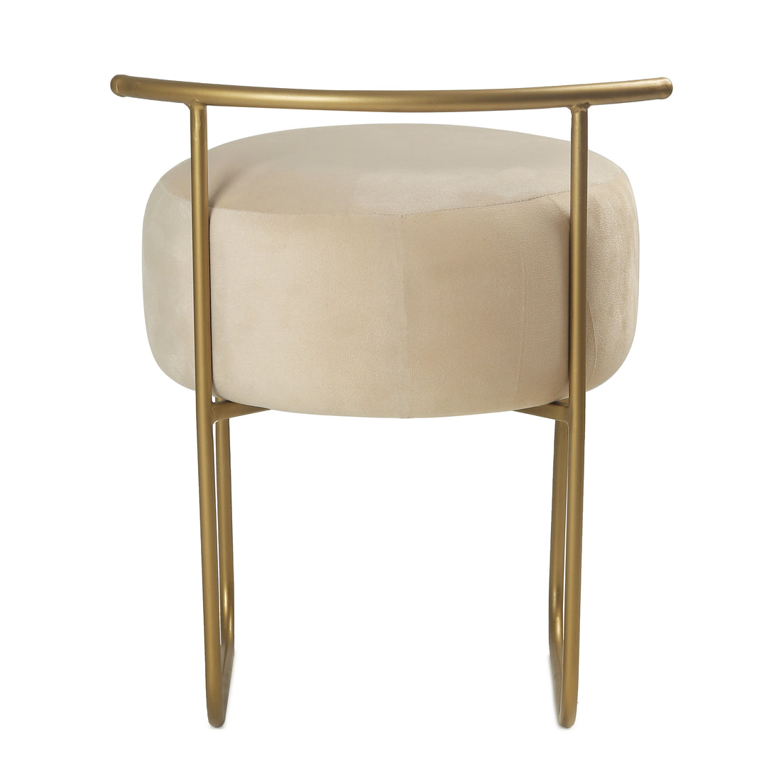 Jude Pouffe Gold with Off White