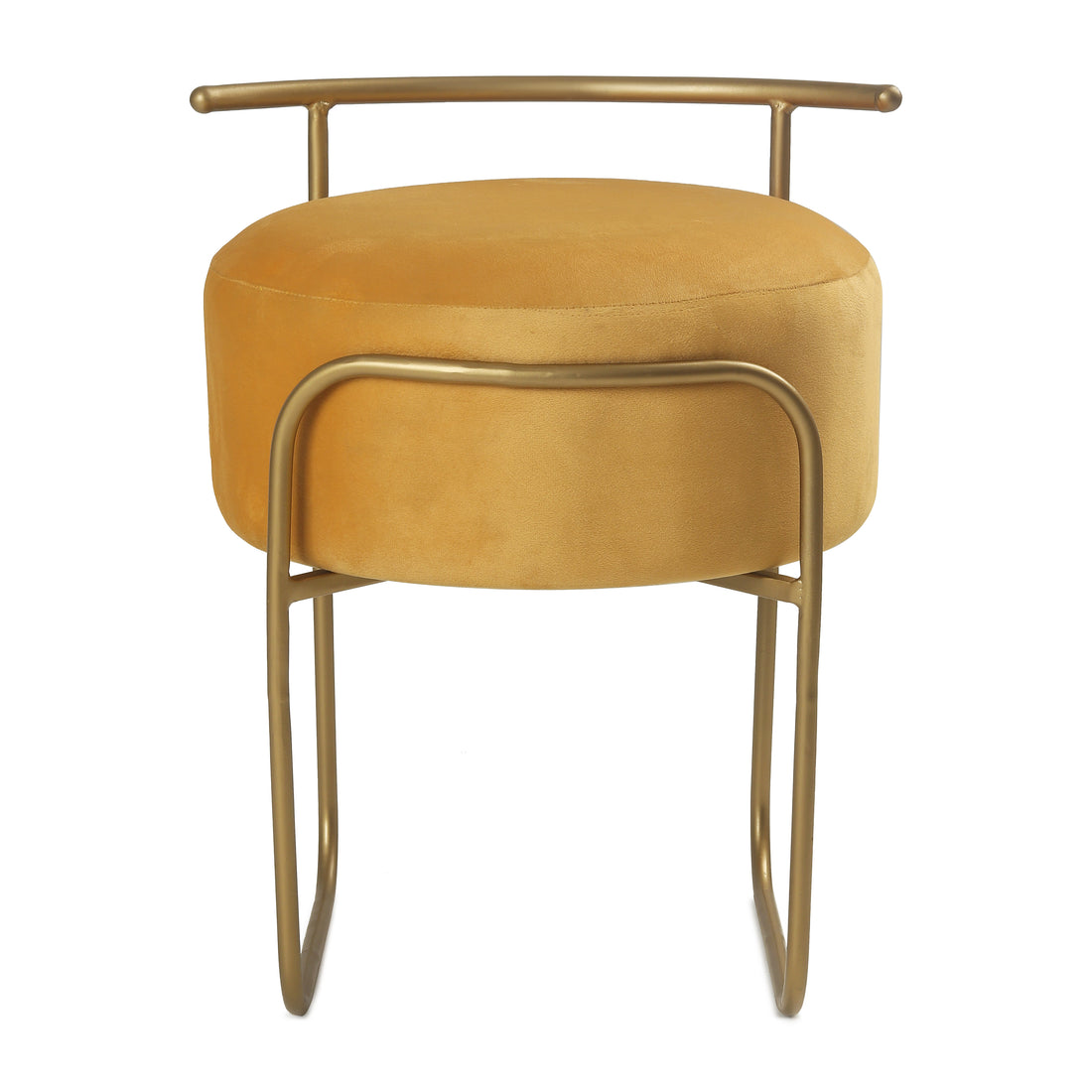 Jude Pouffe Gold with Yellow