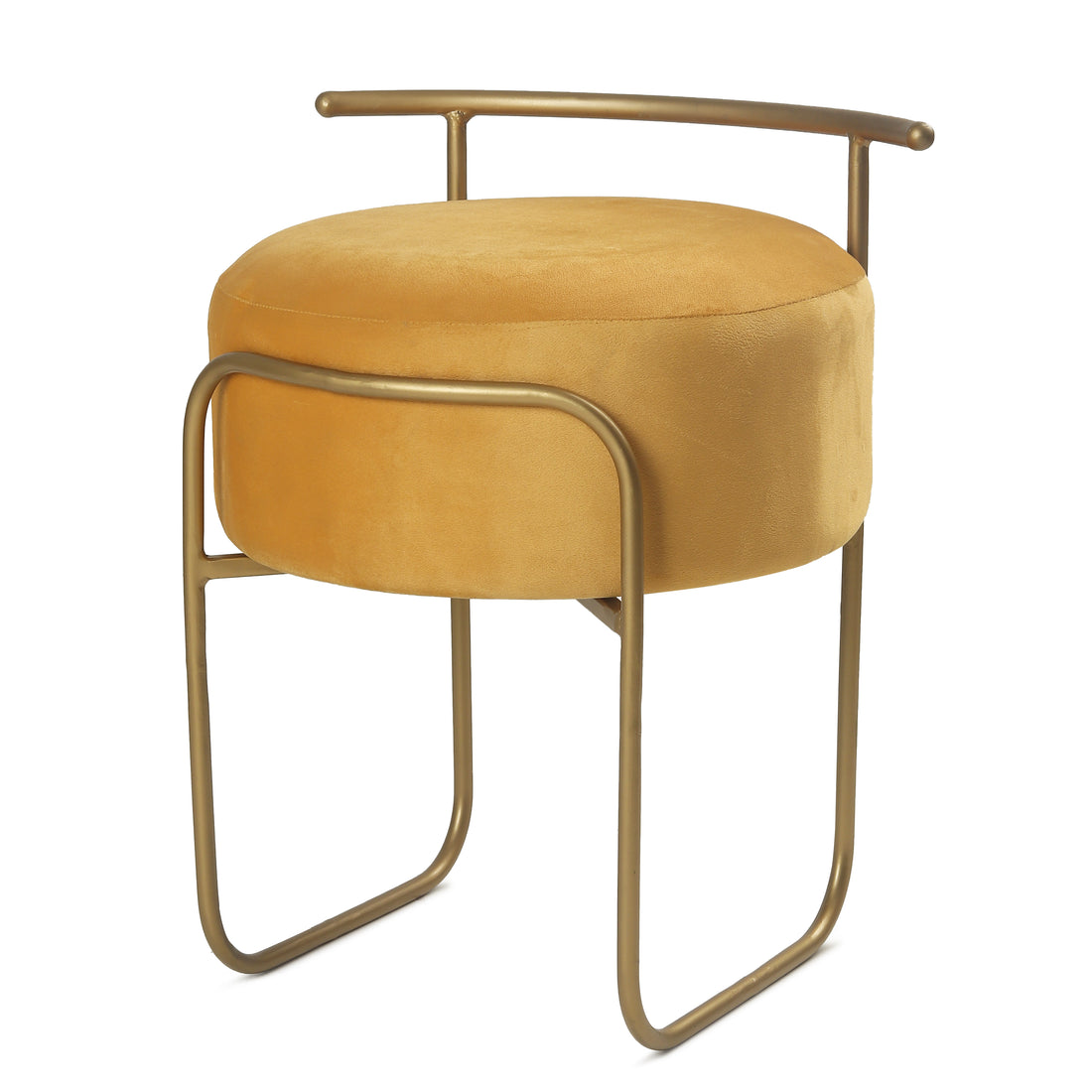 Jude Pouffe Gold with Yellow