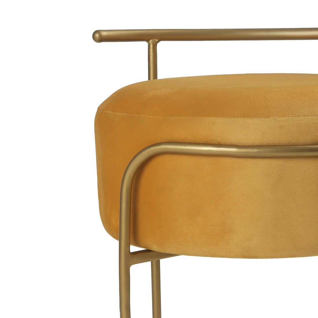 Jude Pouffe Gold with Yellow